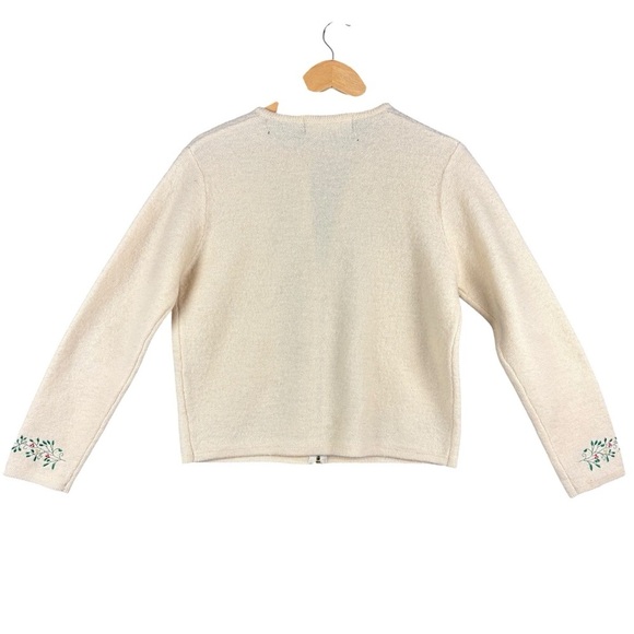 Karen Scott Petites Women’s Embroidered Wool Cardigan – Sz PS (Vintage) - Picture 6 of 9